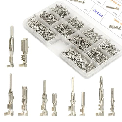440Pcs Automotive Electrical Pin Connectors Kit Crimp Terminal Pins - color: 440pcs Pin Terminals