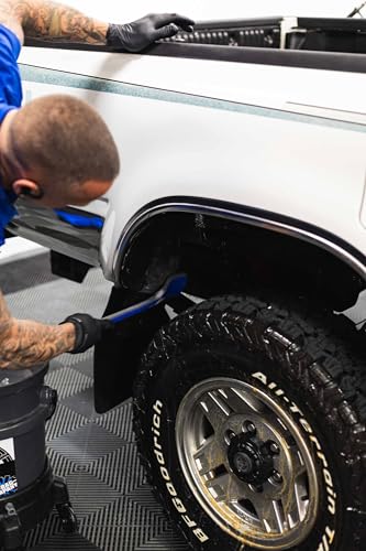 Detail Factory - Fender Well Brush - Ergonomic ProGrip Handle, Stiff Synthetic Bristles, Ergonomic Design, Clean Your Wheel Wells with Ease - Avalanche - color: Avalanche