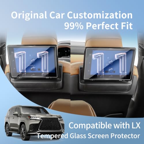 2PCS HD for 2026 Lexus LX600 LX700h Rear TV Screen Protector Tempered Glass - color: For 22-26 LX Rear TV HD