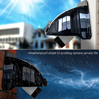 Universal Security Camera Sun Rain Cover Shield, Backup Camera Shield - size: ABS Black Camera Cover