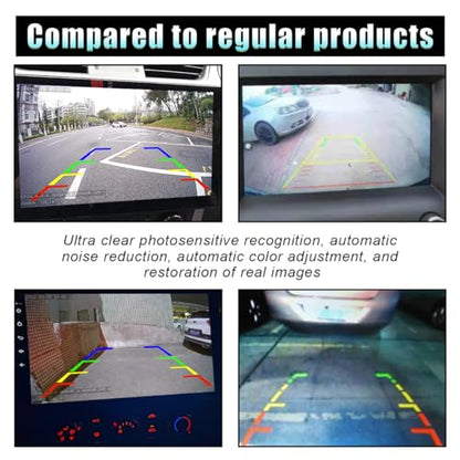 Car Backup Camera, 12 LED Night Vision Waterproof HD Rear View Camera, 170° Wide Angle Long License Plate Frame Reverse Camera for Universal Cars, SUV, Trucks, RV and More