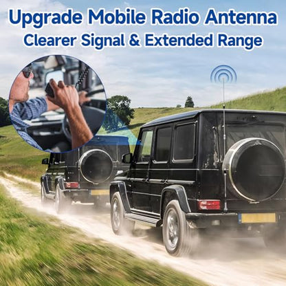 Bingfu High Gain 62inch Mobile Ham Radio Antenna VHF UHF Dual Band - color: Lip Mount Antenna Kit 62inch