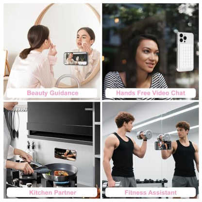 Giumel 1 Pack Black Double Sided Silicone Suction Cup Phone Case Mount, Hands-Free Strong Grip Holder for Selfies and Videos, Compatible with iPhone and Android - color: 1 Pack Black Double Sided