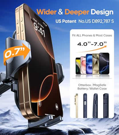 VICSEED Stable Car Phone Holder [Upgraded Strongest Suction, Won't Break] - color: Dark Blue