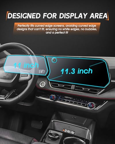 CDEFG For 2025 2026 2027 Chevrolet Equinox Screen Protector - (2PCS) Matte Anti Glare Tempered Glass - Equinox 11.3 Inch Touchscreen & 11 Inch Instrument Accessories - color: Equinox 2PCS Matte