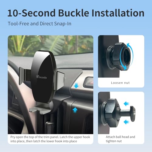 Car Phone Mount for Toyota RAV4 2013–2018,Vehicle-Specific Base Dashboard Phone Holder,Upgraded Metal Ball Joint for Stronger Support, 360° Rotating Magnetic Car Phone Mount,Toyota RAV4 Accessories