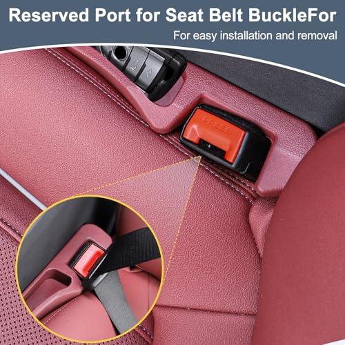 Car Seat Gap Filler 2 Pack，Seat Gap Filler Between Seat and Console,No Drop Gap Filler with Storage,Universal Fit Car Gap Filler for Car SUV Truck Auto Accessories（Wine Red） - color: Wine Red