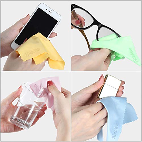 10 Pack Microfiber Cleaning Cloth for Glasses Large, Eye Glass Clean Cloths for Cleaning Lenses, Glasses, Screens, Cameras, Cell Phone, Eyeglasses, LCD TV Screens, Tablets … - size: 12 x 14 in / 10 x 12 in / 6 x 7 in