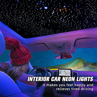 16W Starlight Headliner Kit, Star Lights for Car Roof&Home Decoration, Fiber Cable 260pcs*0.03in*6.5ft RGBW Star Light Headliner with Bluetooth APP/Remote Control/Music Mode - size: 260pcs*0.03in*6.5ft