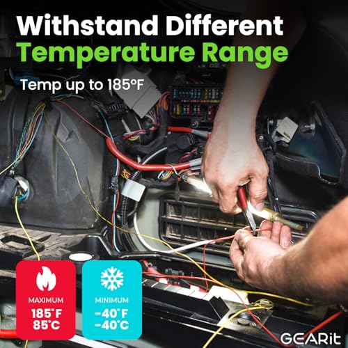 GEARit 16 Gauge Wire (200ft - Black/Red) GPT Automotive Primary Bonded Wire -2 Conductor CCA - for Car Audio, Speaker, Trailer Harness, Electrical - 200 Feet Total 16ga awg - size: 200 Feet