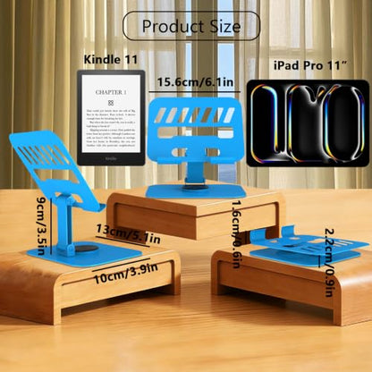 Metal Tablet Stand Holder Adjustable for iPad Kindle Tab, Blue - color: Blue