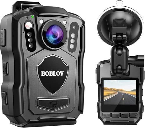 BOBLOV M5 2K GPS Body Camera, 4200mAh for 12 Hours, IP67 Waterproof, 64GB - color: Light Black