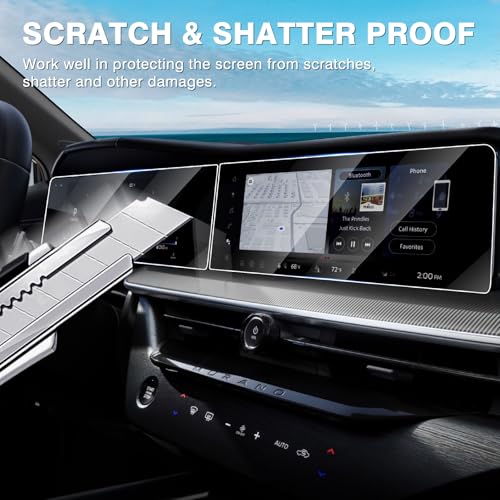 Karltys [Upgrade 2 Pack Screen Protector for Nissan Murano 2025 2026 12.3-Inch (SV/SL/Platinum) [No Glare & Fingerprint] Tempered Glass Nissan Murano 2025 2026 Accessories - size: 12.3 Inch 2025 2026 Nissan Murano