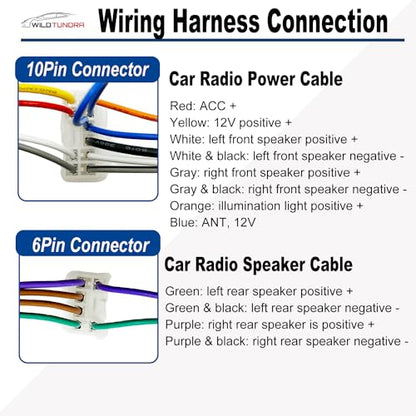 10Pin&6Pin Radio Wiring Harness with Antenna Kit Compatible with Toyota Camry Corolla RAV4 4Runner Highlander Prius Aftermarket Radio Stereo Wire Harness Adapter Car Stereo Power Speaker Wire Harness - style: 10+6Pin Harness+Antenna