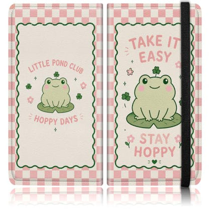 Car Registration and Insurance Card Holder Wallet, Cute Frog Vehicle Document Organizer for Glove Box, Auto License & ID Card Holder Case, Slim Multi-Slot Car Paper Organizer - color: Cute Frog