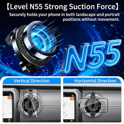 Car Magnetic Phone Holder for Jeep Wrangler 2007-2025 JL JK JKU 4XE ，Gladiator 2020-2025 JT，Compass 2011-2016 Interior Circle Air Vent Accessories Cell Cellphone Mount Magnet Stand Mobile Cradle