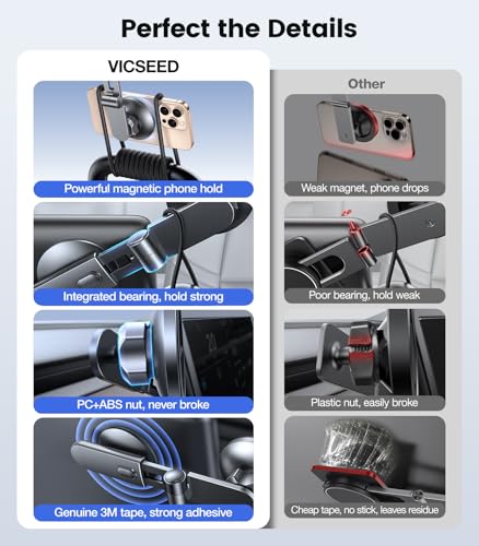 VICSEED Tesla Phone Mount for Model 3/Y,[Strongest Magnet] Car Phone Holder - color: Quicksilver