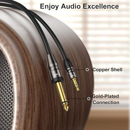 J&D 3.5mm to 6.35mm Stereo Audio Cable 9.8 Feet, 1/8 to 1/4 Cable, 3.5mm TRS Male to 1/4 Male Mono Interconnect Stereo Aux Jack Adapter Cable for Guitar, Bass, Home Theater Devices, Speaker - size: 9.8 Feet