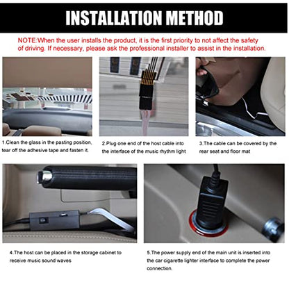 Sound Music Beat Activated Car Sticker Equalizer Rhythm LED Flash Light Audio Voice Rhythm Lamp (Trumpet) - size: Trumpet