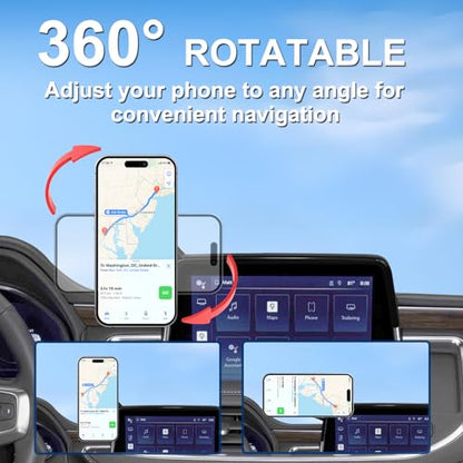 Car Phone Holder Compatible with Chevy Suburban Tahoe/GMC Yukon Accessories 10.2-inch Screen Fixed Clip, Magnet Cell Phone Mount Compatible with MagSafe 360° Rotation Phone Automobile Cradles - size: 21-24 Chevy Suburban / GMC Yukon