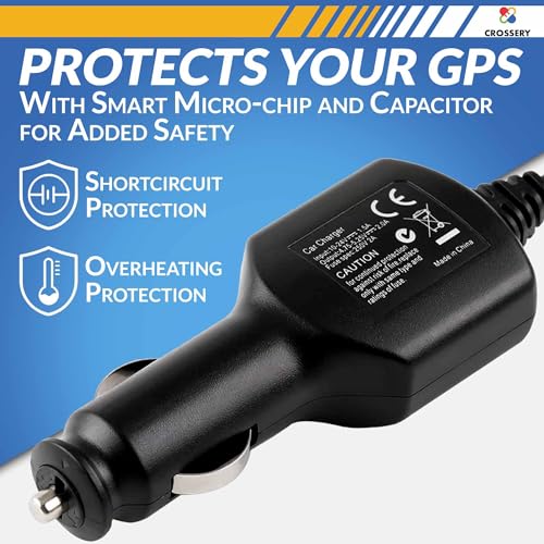 Car Charger Power Cord for Garmin Nuvi GPS, Garmin GPS Power Cord Replacement 5ft Long, Mini USB Charging Cable fit for Nuvi, Dezl, Drive, DriveSmart, DriveAssist, RV, Zumo (Without Traffic)