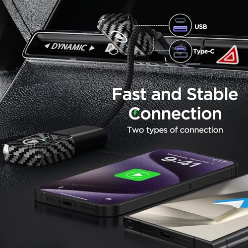 MSXTTLY 2in1 Wireless Carplay Adapter, Android Auto Wireless Adapter