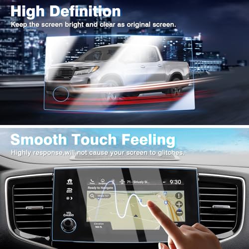 Karltys [Upgrade 2 Pack Screen Protector for 2019-2022 Honda Pilot 8 Inch [No Glare & Fingerprint] for Touchscreen, 9H Tempered Glass Navigation Screen Coverr - size: 8"Honda Pilot 2019-2022