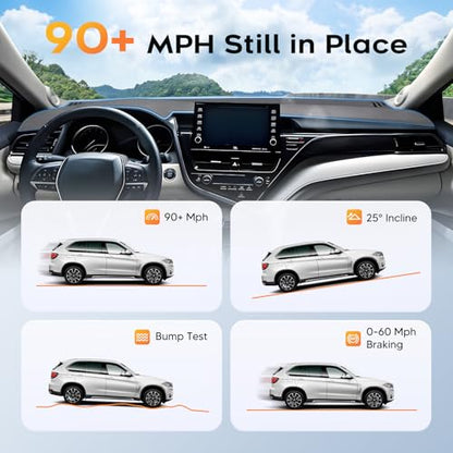 Sunsdrew Upgraded Gray Dash Cover for 2018-2024 Toyota Camry Accessories,Dashboard Cover Mat Anti-Glare UV Protection Sunshade Pad Non-Slip - size: 18-24 Camry Dash Cover(Gray)
