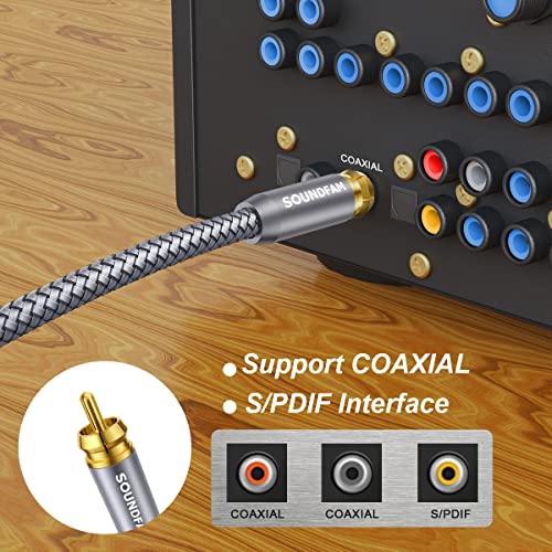 RCA Extension Cable,Subwoofer Cable Male to Female Gold-Plated for Home Theater, TV, Amplifier, Speaker etc-Grey(16ft/5M) - size: 16ft/5M, style: Subwoofer M/F