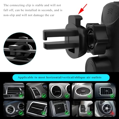 Sun Walker Wireless Car Charger Mount, Electric Induction 15W Fast Charging Bracket Air Vent Phone Holder, Auto-Clamping Wireless Charger Vent Mount Compatible with Most Smartphones (Blue) - color: Blue