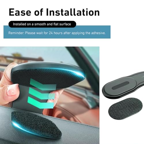 3 PCS Adhesive Sticky Pads for Car Phone Mount, 2.76" x 1.77" Strong Mounting Tape for Phone Holder, Heat-resistant Waterproof Adhesive Pad, Universal Vehicle Accessories (Black)