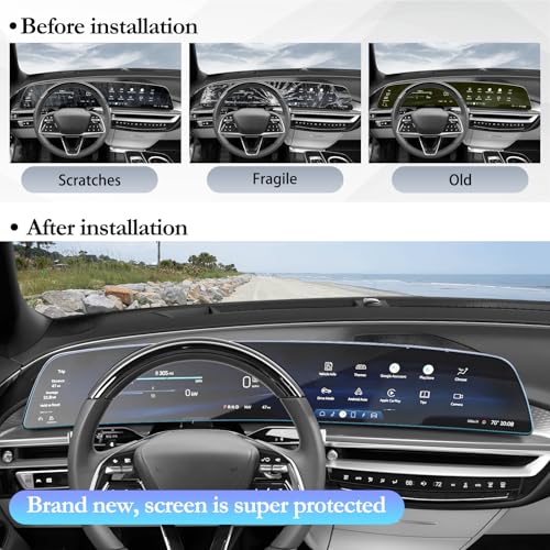 SKTU for 2025 2026 2027 Cadillac Optiq Screen Protector 9H Tempered Glass - color: 33In for 2023+ Lyriq/2025+ Optiq/2026+ Vistiq