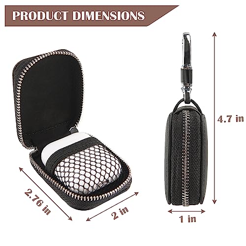 Earbud Case Headphone Storage Case Compatible with Airpods 1/2/3/Pro Wireless Earphones Carrying Pouch Small PU Leather Bag Shockproof Earpods Cover Universal Bag Travel Protection Pouche - color: Black