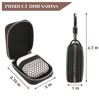 Earbud Case Headphone Storage Case Compatible with Airpods 1/2/3/Pro Wireless Earphones Carrying Pouch Small PU Leather Bag Shockproof Earpods Cover Universal Bag Travel Protection Pouche - color: Black