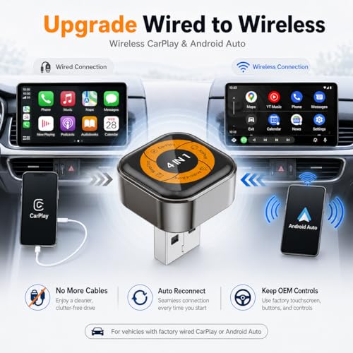 CarPlay Screen Mirroring Adapter, AirPlay & Miracast 4-in-1 - color: Shadow Grey
