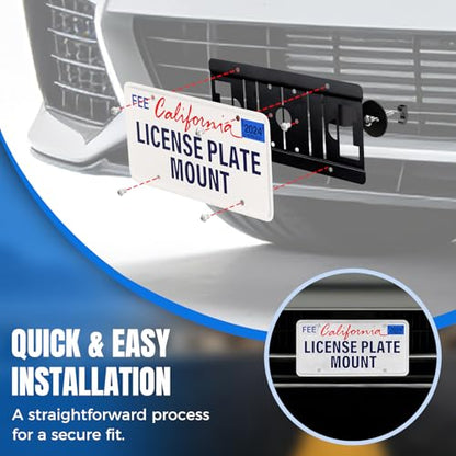 No Drill License Plate Bracket Fits BMW 2/3/4/5/6 Series, X3/X5