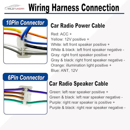 Female+Male Radio Wiring Harness Kit Compatible with Toyota 1992-2019(Non JBL) Subaru 2010-2019 10Pin&6Pin Aftermarket Radio Stereo Wire Harness Plug Adapter Car Stereo Power Speaker Wire Harness - style: 10+6Pin Male+Female Harness Kit