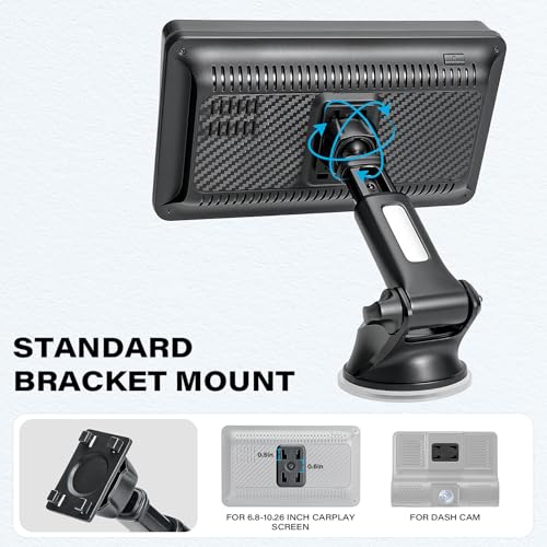 1Zero Replacement CarPlay Suction Mount with Extension Arm for 7-11 Inch