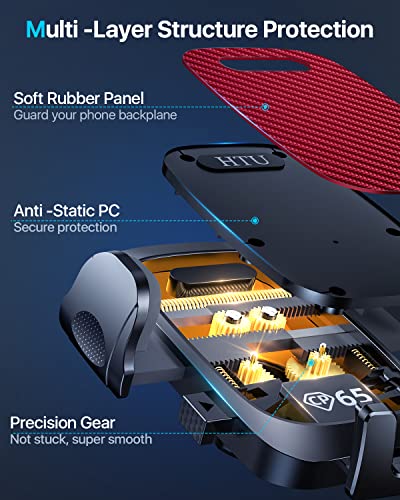 HTU Car Phone Holder【2026 Upgraded 100+LBS Suction & Safety Cert】 Cell Phone Car Mount for Truck Heavy Duty Phone Holder for Dashboard/Windshield/Vent for iPhone 17 16 Pro Max, Red - color: Red