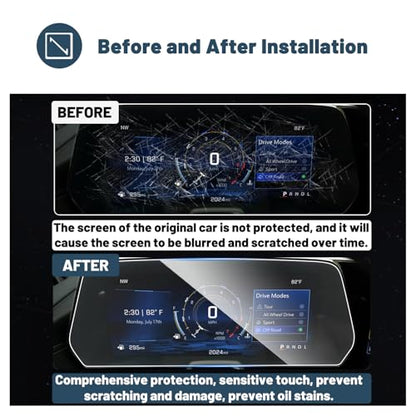 2025 2026 Equinox Screen Protector for 2026 Chevy Equinox 11" Dashboard & 11.3" GPS Display Touch,9HD Anti-glare Scratch Tempered Glass Compatible with 2025 2026 Chevy Equinox LT/RS/ACTIV Accessories - color: 2025-2026 Chevy Equinox 11-inch & 11.3-inch