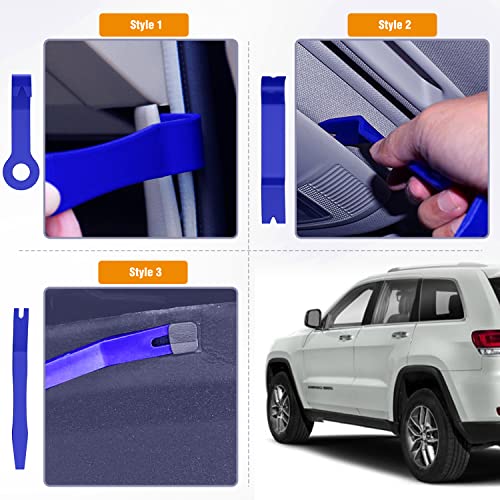 GOOACC GRC-90 Set 8PCS Auto Trim Scratch Removal Tool Car Audio Dash Panel Window Molding Fastener Remover Tool Kit-Blue - color: Blue, size: 8PCS Trim Removal