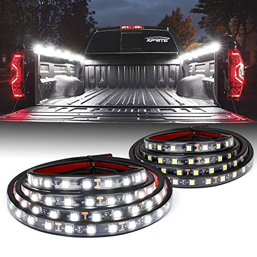 Xprite 2PCS 60" White Truck Bed Lights Strip Kit 180 LED Neon Accent Light - size: 2 PCS