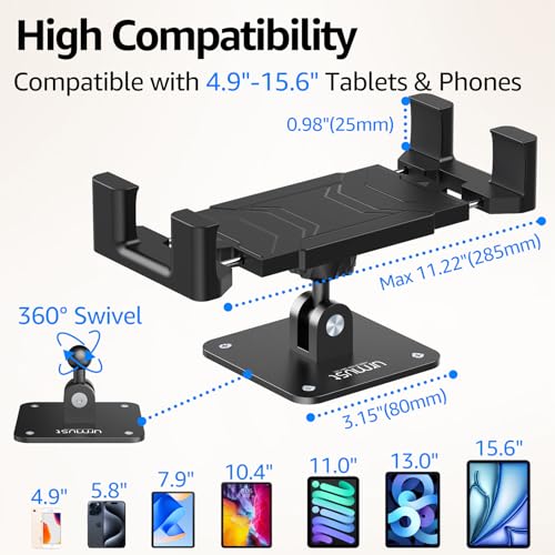 Urmust Tablet Wall Mount Ipad Holder, 4.7-15.6" - size: No Arm Pro-Up to 15.6"