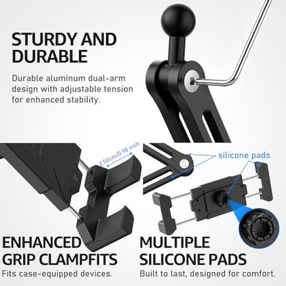 Urmust Tablet Wall Mount Holder for iPad, 4.7-15.6" - size: 2 Arm Pro-Up to 15.6"
