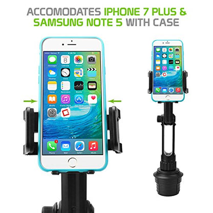 Cellet Car Phone Holder Mount, Car Cup Phone Holder Mount, Compatible with Apple iPhones, Samsung Galaxy Smartphones, Motorola Moto Google Pixel (Fits for Tesla Model 3 Y S X) Extra Long Neck - style: Height - 13 in
