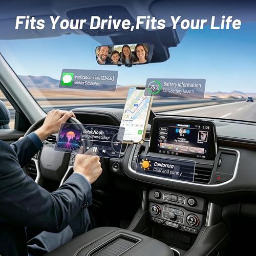 Wireless Car Charger for Chevy Suburban (2021-2023 2024, 10.2 Inch) / Tahoe/GMC Yukon/Yukon XL, iPhone Magnetic Car Mount, 15W Magsafe Phone Holder for Samsung & Google, 2022 Car Accessories - size: Chevy Suburban / Tahoe / Yukon | 2021-2024