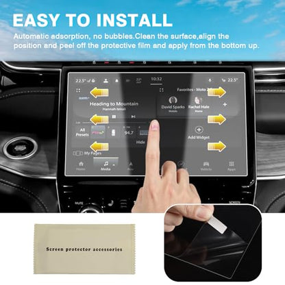 Karltys[Upgrade 2 Pack Screen Protector for 2025-2022 Jeep Grand Cherokee L/4xe 10.1-Inch [No Glare & Fingerprint] Screen Tempered Glass 2025-2022 Jeep Grand Cherokee Accessories(Not for 8.4 Inch) - size: 10.1"Jeep Grand Cherokee L/4xe 2025-2022