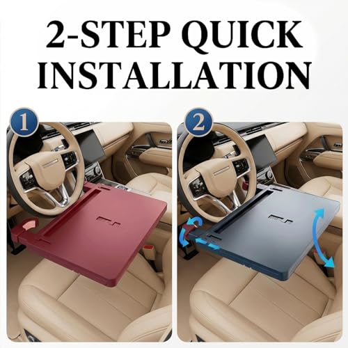 Car Back Seat Tray Table with Expandable Tray - 2-Sided Car Desk for Kids & Adults, Extra Wide & Sturdy Headrest Mount with Non-Slip Pad, Tablet/Laptop Holder for Road Trip(Carbon fiber front panel) - color: Carbon fiber front panel