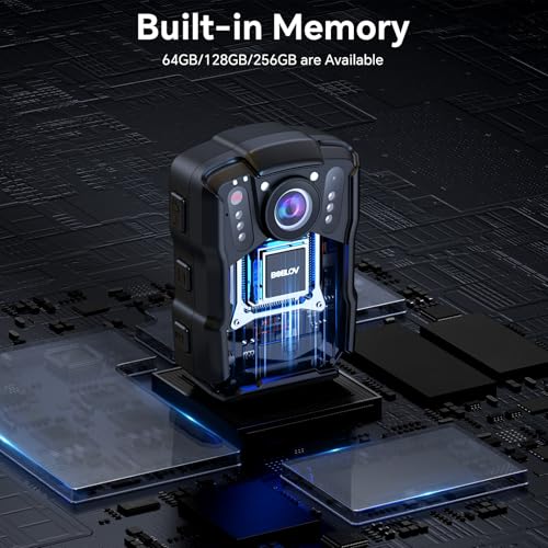 BOBLOV M5 2K GPS Body Camera, 4200mAh for 12 Hours, IP67 Waterproof, 64GB - color: Light Black