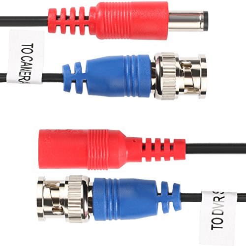 SHD 33Feet BNC Vedio Power Cable Camera Video BNC Cable Wire Cord for Surveillance CCTV Security System with Connectors(BNC Female and BNC to RCA) - size: 33Feet